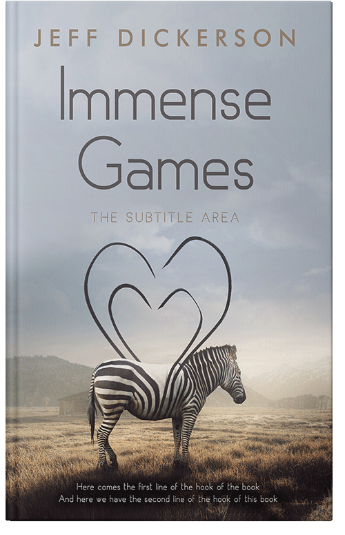 Front view of Premade Surreal Book Cover - Silver Sand