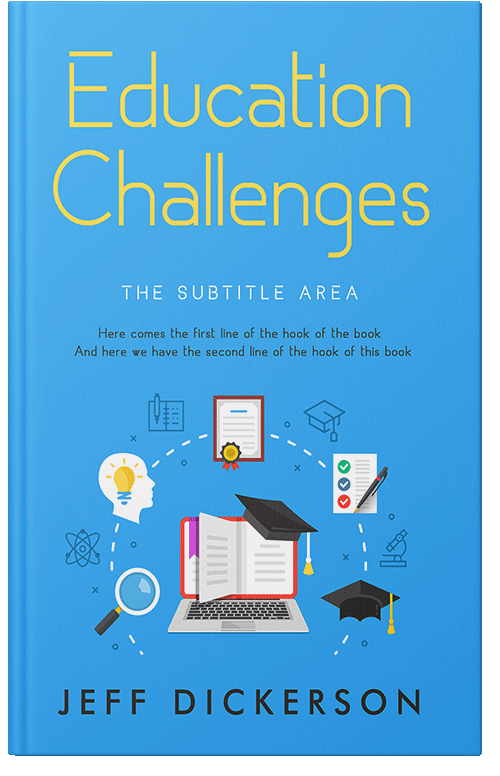 Front view of Picton Blue #11203 - Premade Abstract Book Cover