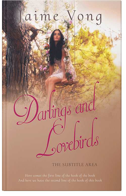 Front view of Premade Romance Book Cover - Tan