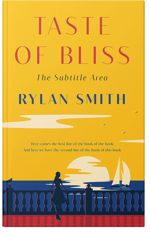 Front view of Premade Romance Book Cover - Lightning Yellow