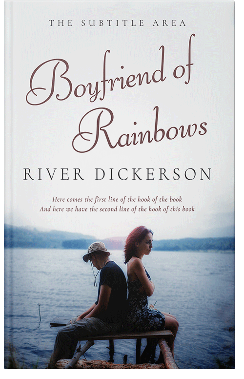 Front view of Premade Romance Book Cover - Bright Gray