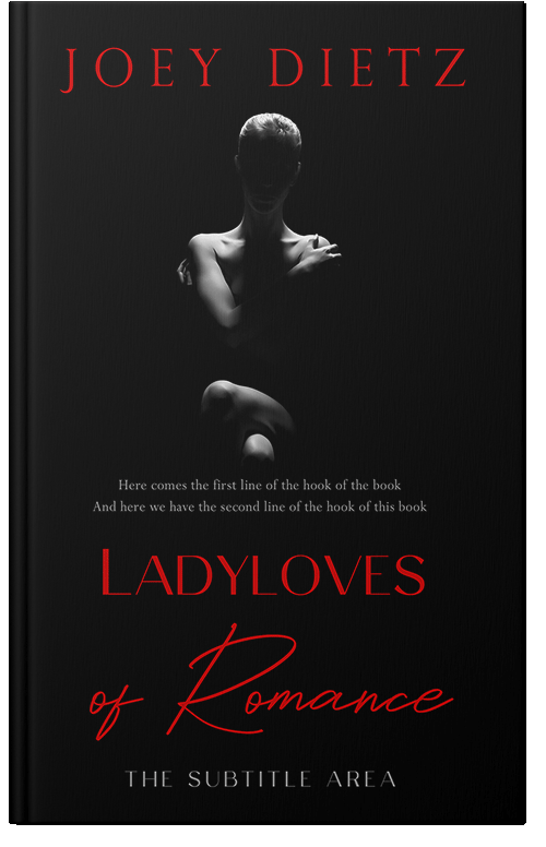 Front view of Premade Erotica Book Cover - Black