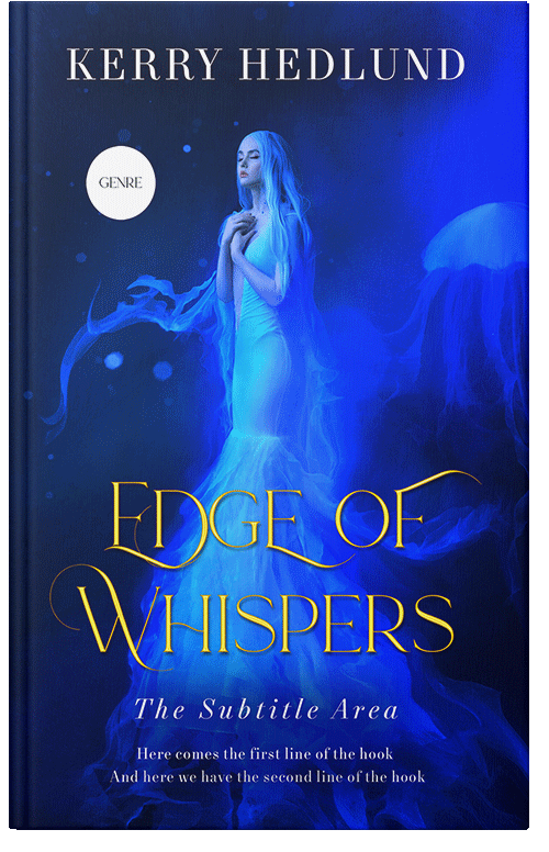 Front view of Premade Fantasy Book Cover - Catalina Blue