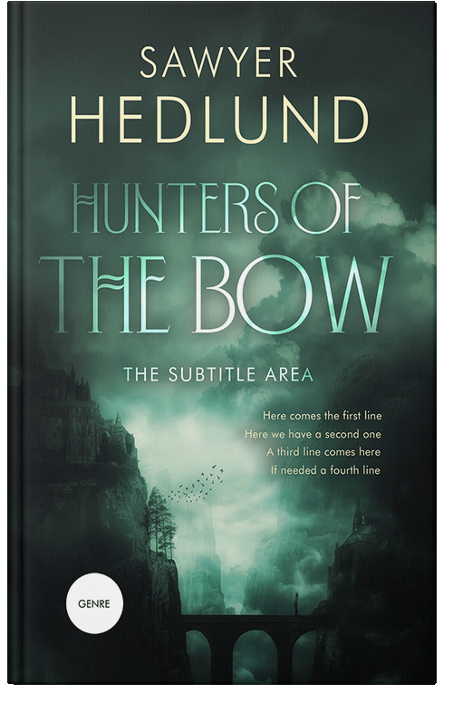 Front view of Premade Fantasy Book Cover - Timber Green