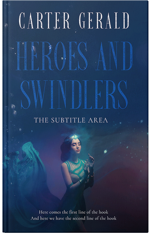 Front view of Blue Zodiac #11573 - Premade Fantasy Book Cover