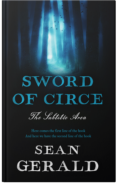 Front view of Ebony #11586 - Premade Fantasy Book Cover