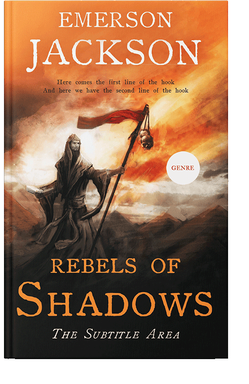 Front view of Red Damask #11590 - Premade Fantasy Book Cover | BookCoverZone