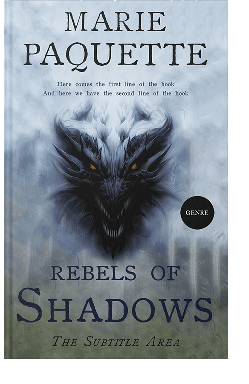 Front view of Gull Gray #11596 - Premade Fantasy Book Cover