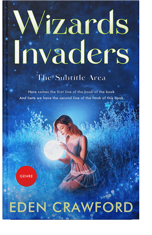 Front view of Deep Sapphire #11642 - Premade Fantasy Book Cover