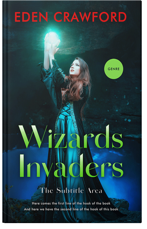 Front view of Premade Fantasy Book Cover - Black Pearl