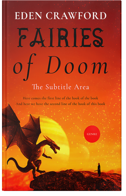 Front view of Milano Red #11684 - Premade Fantasy Book Cover