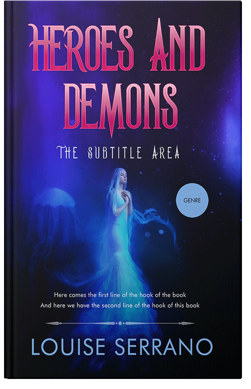 Front view of Violet #11699 - Premade Fantasy Book Cover