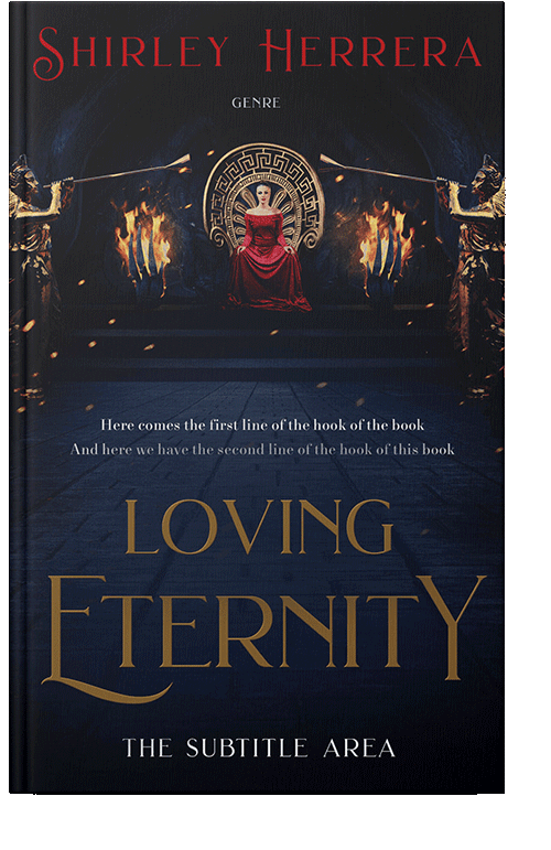 Front view of Ebony #11759 - Premade Fantasy Book Cover