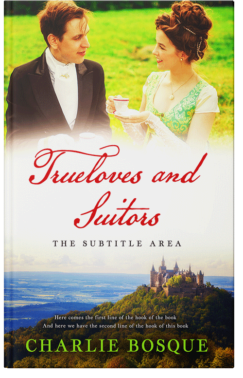 Front view of Green White #11799 - Premade Historical Book Cover