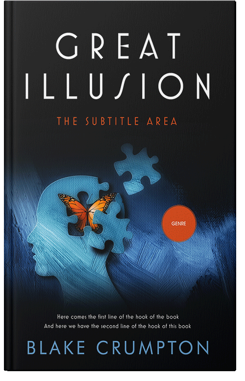 Front view of Premade Self-Improvement & Self-Help Book Cover - Ebony