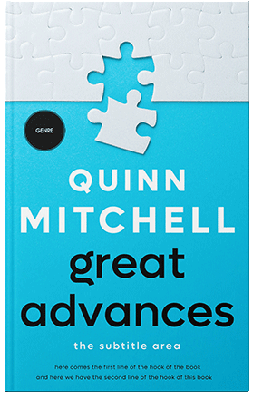 Pre Made Book Cover Bright Turquoise