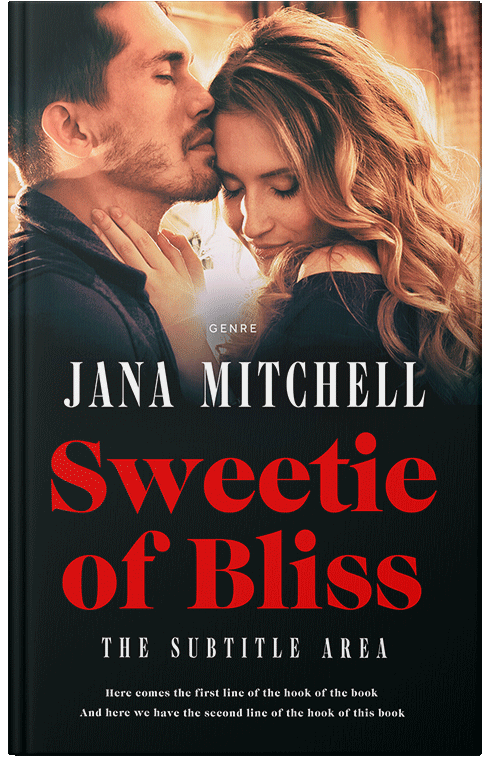 Front view of Red Damask #12159 - Premade Romance Book Cover