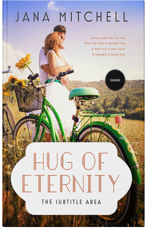 Front view of Premade Romance Book Cover - Black Olive