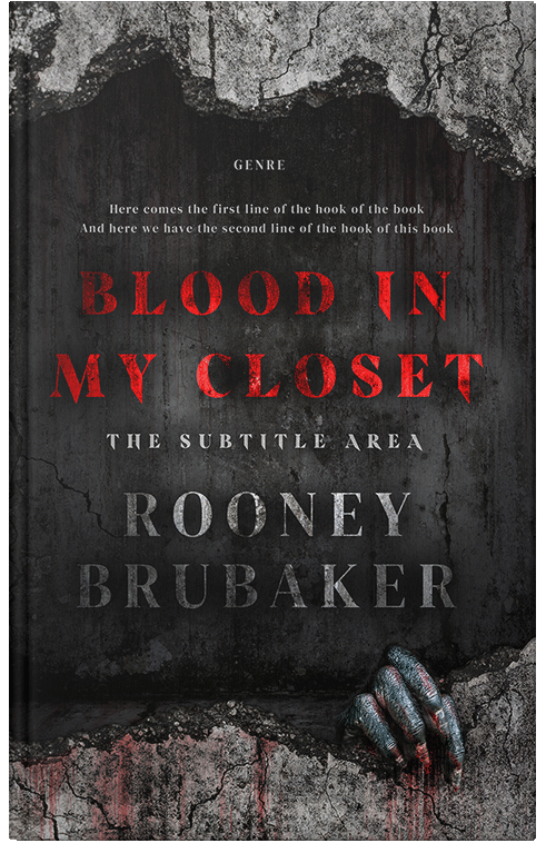 Front view of Cod Gray #12206 - Premade Horror Book Cover