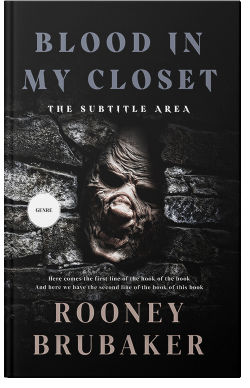 Front view of Cod Gray #12207 - Premade Horror Book Cover