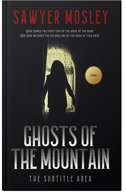 Front view of Ebony #12243 - Premade Horror Book Cover