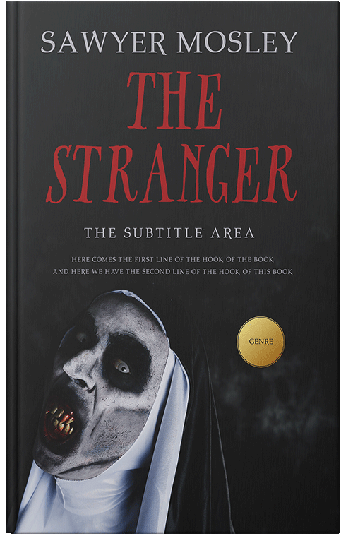 Front view of Premade Horror Book Cover - Shark