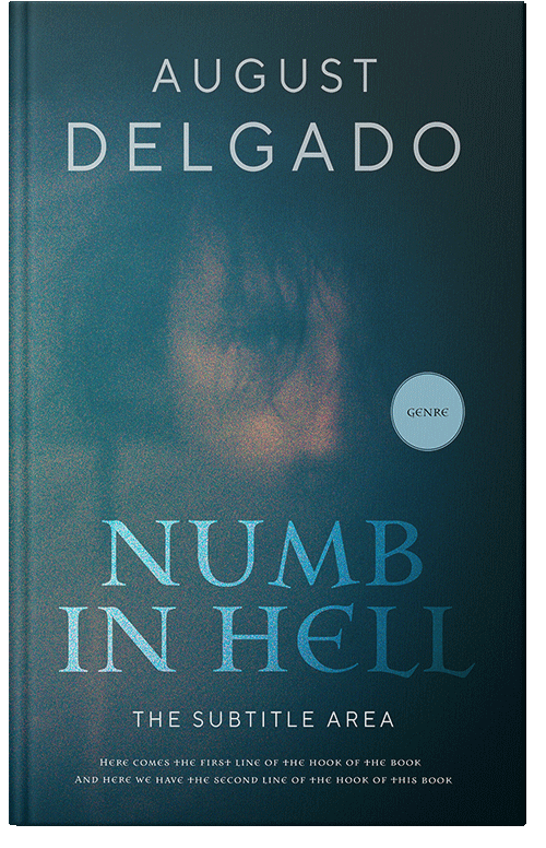 Front view of Blue Dianne #12278 - Premade Horror Book Cover