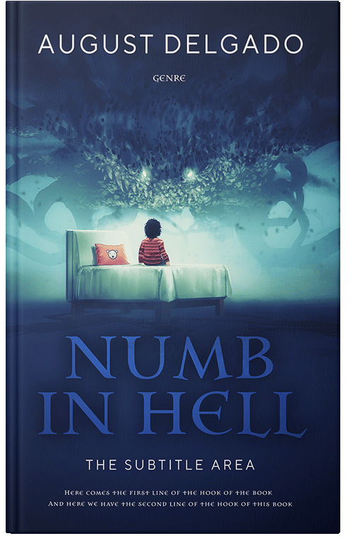 Front view of Blue Zodiac #12282 - Premade Horror Book Cover