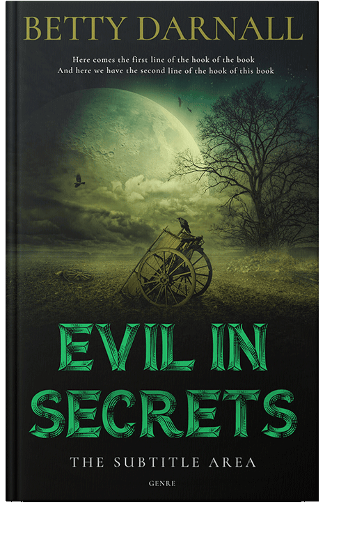 Front view of Hunter Green #12289 - Premade Fantasy Book Cover | BookCoverZone