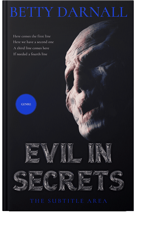 Front view of Ebony #12295 - Premade Horror Book Cover