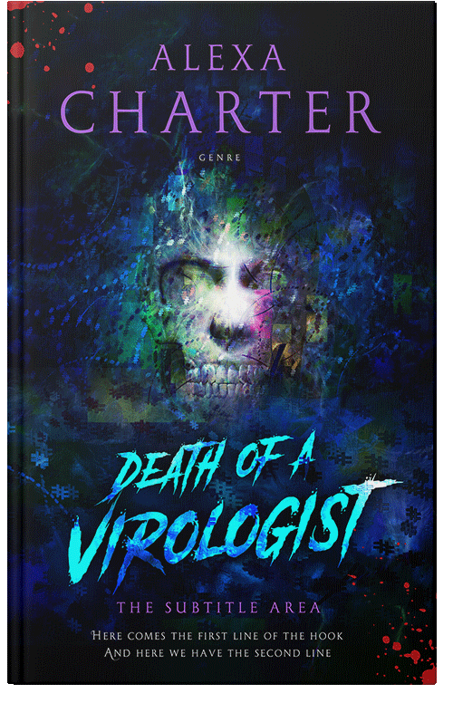 Front view of Black Pearl #12325 - Premade Horror Book Cover