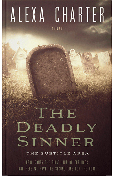 Front view of Crater Brown #12326 - Premade Horror Book Cover