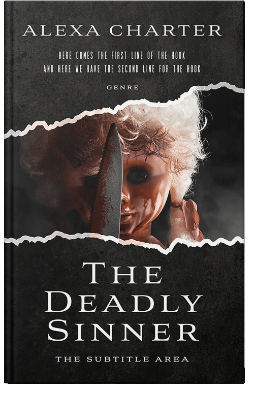 Front view of Cod Gray #12334 - Premade Horror Book Cover