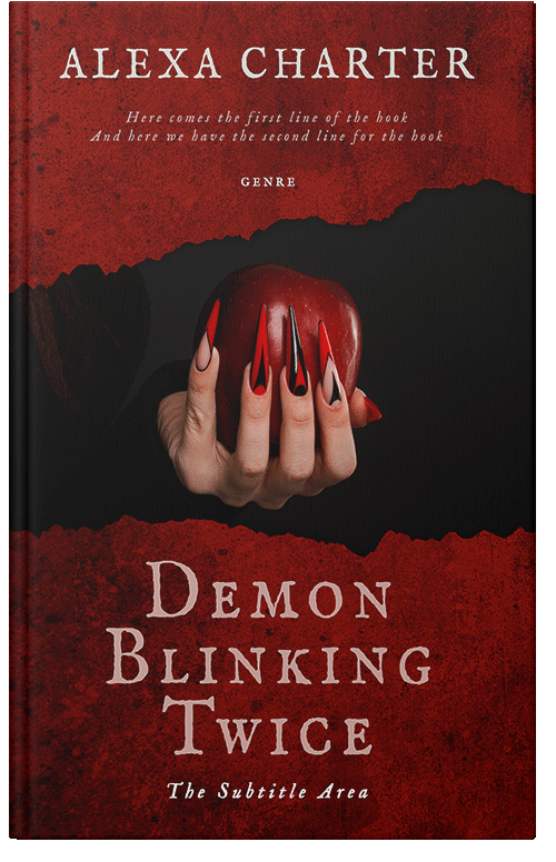 Front view of Dark Burgundy #12338 - Premade Horror Book Cover