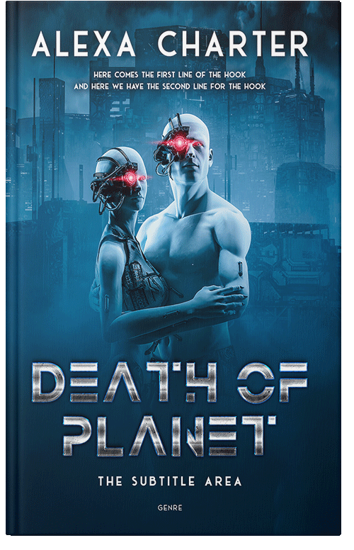 Front view of Teal Blue #12348 - Premade Apocalyptica Book Cover