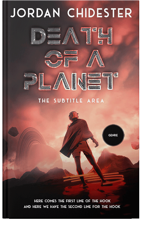 Front view of Gondola #12357 - Premade Science Fiction Book Cover