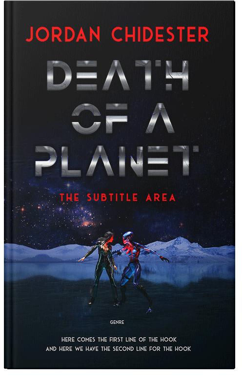 Front view of Ebony #12358 - Premade Science Fiction Book Cover