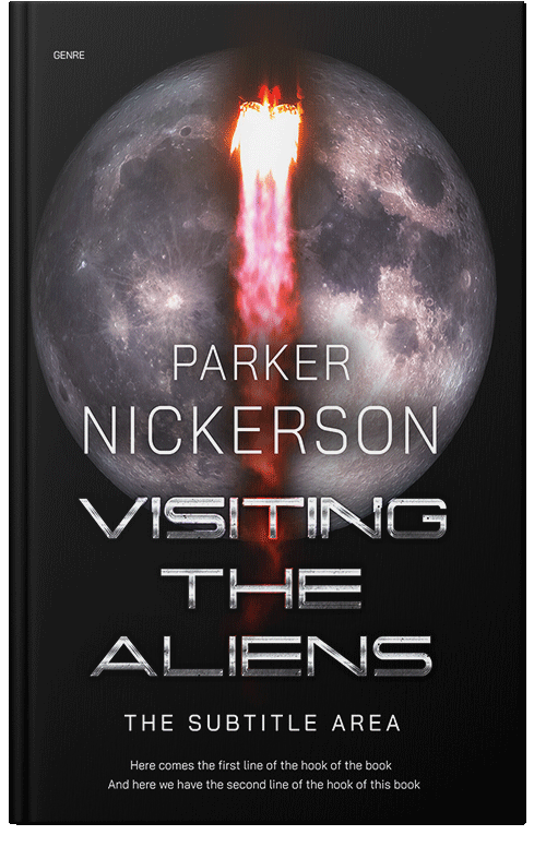 Front view of Clam Shell #12364 - Premade Science Fiction Book Cover