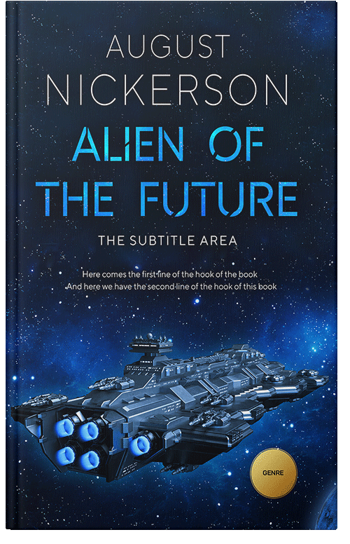 Front view of Black Pearl #12370 - Premade Science Fiction Book Cover