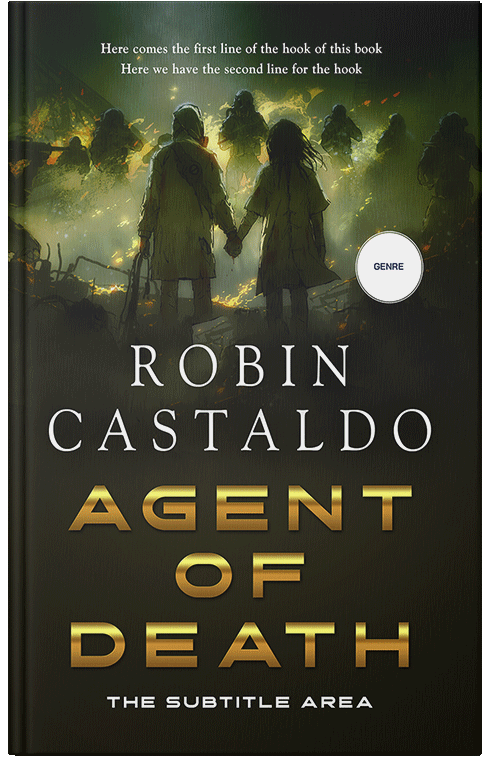 Front view of Premade Apocalyptica Book Cover - Black Olive