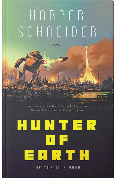 Front view of Premade Apocalyptica Book Cover - Ship Gray