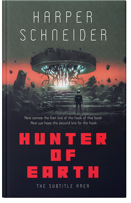 Front view of Shark #12422 - Premade Science Fiction Book Cover