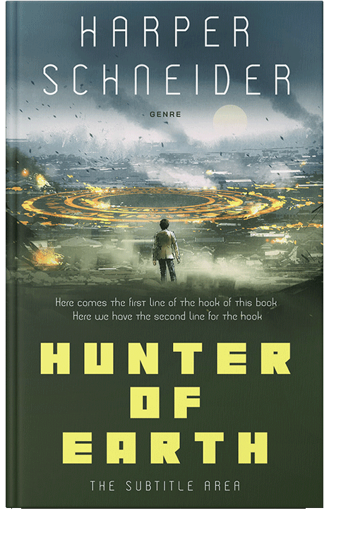 Front view of Lunar Green #12425 - Premade Apocalyptica Book Cover