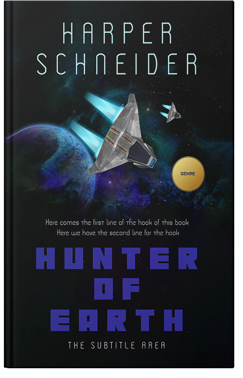 Front view of Premade Science Fiction Book Cover - Ebony