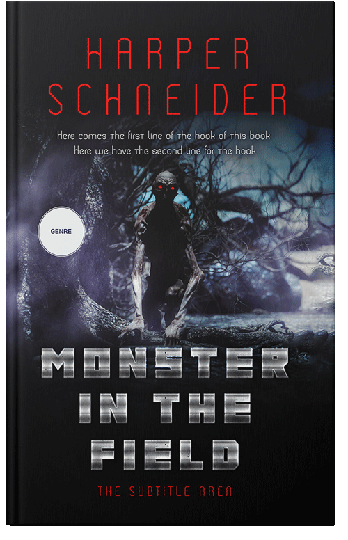 Front view of Premade Horror Book Cover - Woodsmoke