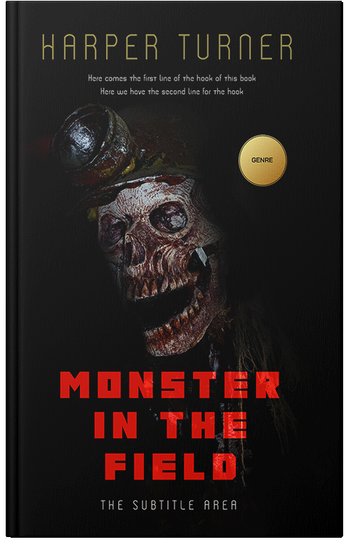 Front view of Cod Gray #12447 - Premade Horror Book Cover