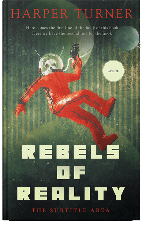 Front view of Lunar Green #12455 - Premade Science Fiction Book Cover