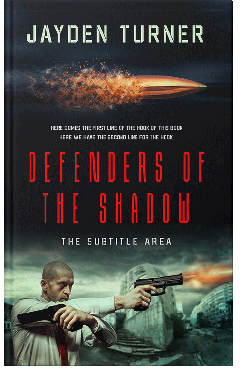 Front view of Premade Action & Adventure Book Cover - Indian Khaki