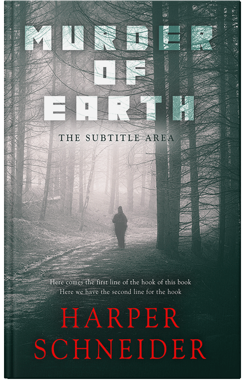 Front view of Premade Mystery & Thriller & Suspense Book Cover - Outer Space