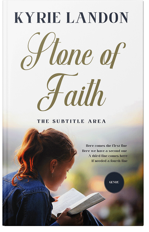 Front view of Premade Religion & Spirituality Book Cover - Swirl